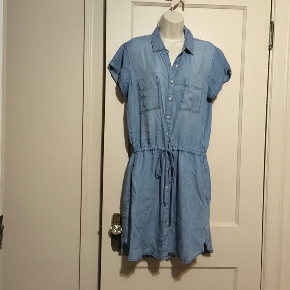 Thread supply Dresses & Skirts - Thread-up Light weight Demin Dress sizeXL Drawstring waist Buttondown